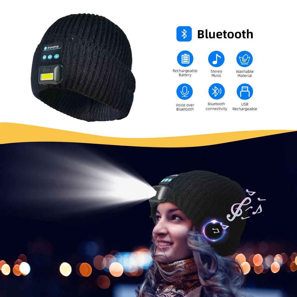 Bluetooth Beanie with Headlamp Better Serenity